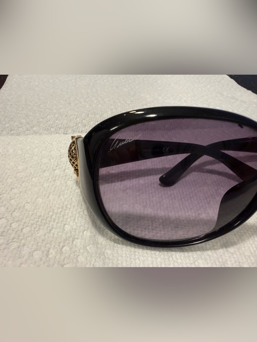 Vintage Gucci Horsebit Optyl Sunglasses Black Made in Italy - Picture 9 of 9